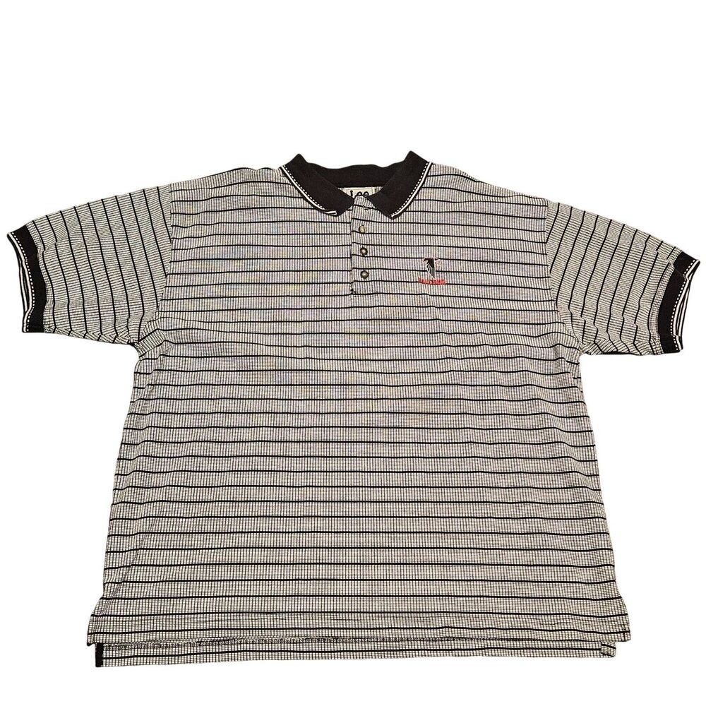 Atlanta Falcons Lee Sport Men's Short Sleeve Checkered Polo Shirt Size 2XL